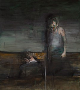 Two figures (Up and Down), 2012, oil on linen, 180x160 cm
