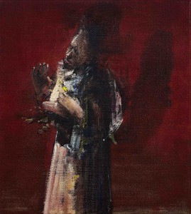 Red Portrait 1, 2016, oil on linen, 50x45cm